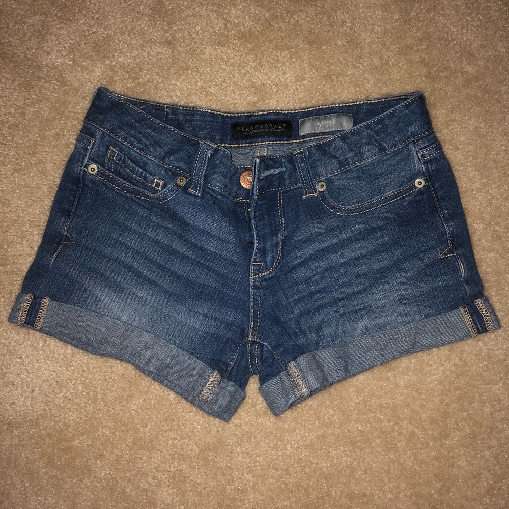 Medium Wash Denim Shorts